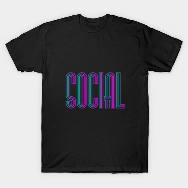 Social T-Shirt by cariespositodesign